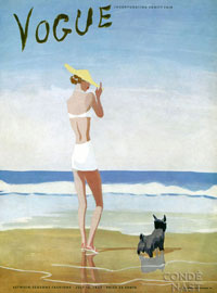 Пляжная мода на обложках винтажных журналов