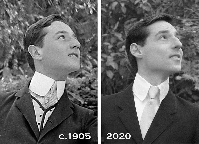 нашел двойника на снимке столетней давности